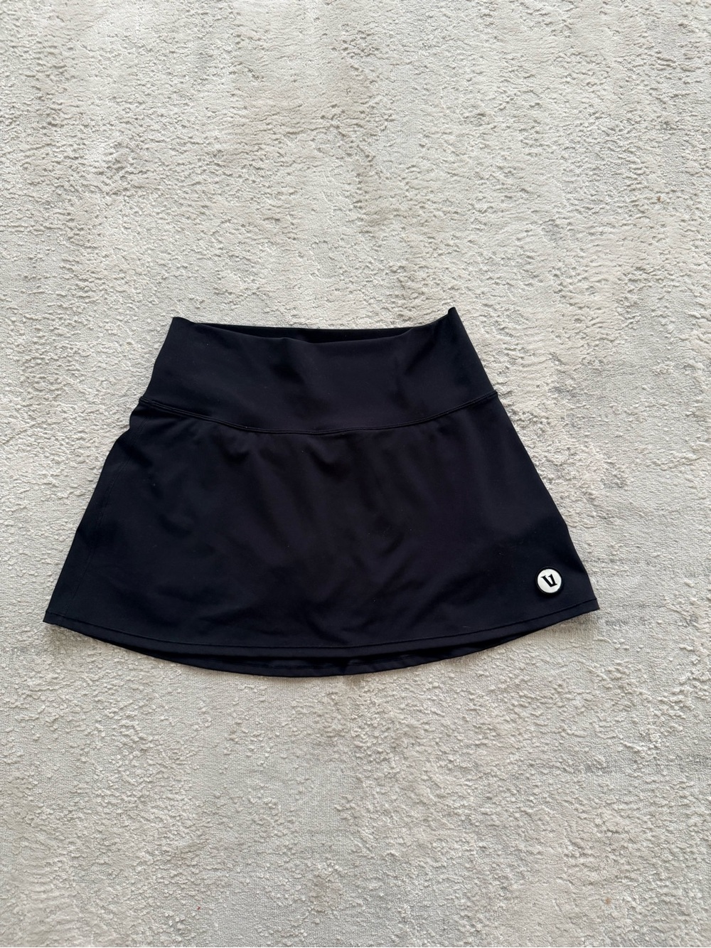 Vuori Black Activewear Tennis Skirt with Built-In Shorts